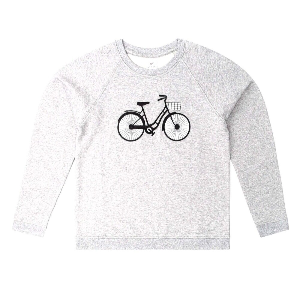 Organic Cotton Monica + Andy  Embroidered Bikes Sweatshirt Unisex Sm Adult NWT